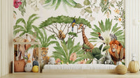 Calming nature-inspired mural wallpaper

