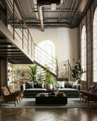 Watercolor floral mural design

