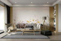 Soft floral meadow wallpaper

