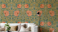 Victorian floral wallpaper design

