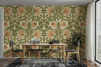 Victorian floral wallpaper design

