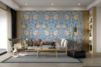 Elegant floral wallpaper for living rooms

