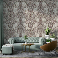 Traditional botanical wallpaper design


