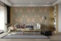Nature-inspired wallpaper with rich, earthy colors

