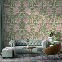 Nature-inspired William Morris wallpaper for feature walls

