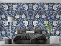 Traditional floral mural for bedroom walls

