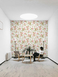 Vintage-inspired rose wallpaper for feature walls

