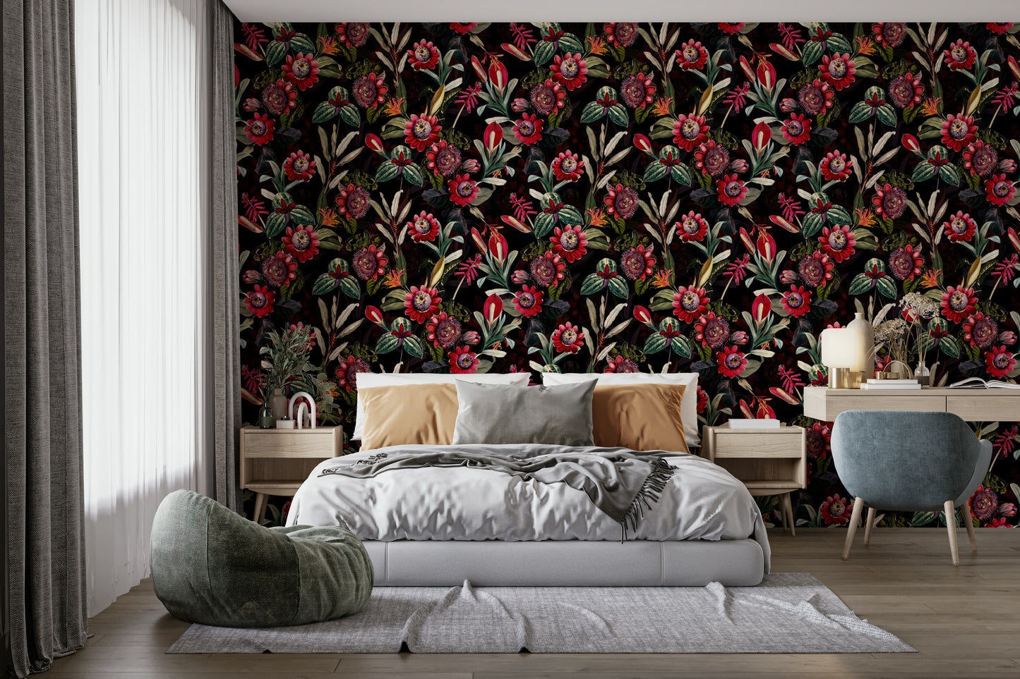 Midnight Bloom 2 wallpaper bringing a moody, sophisticated vibe.

