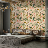 Tropical Paradise Birds Wallpaper with colorful tropical birds.

