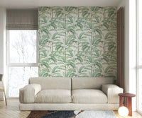 Tropical wallpaper with vibrant foliage and calming floral accents.

