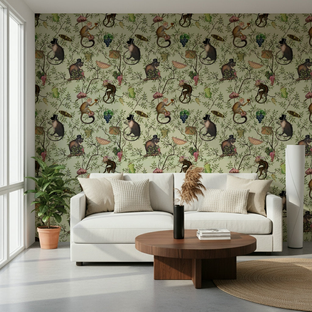 A Primate's Afternoon Tea Wallpaper⁠
