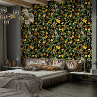 Primate Paradise Wallpaper with monkeys surrounded by tropical foliage.

