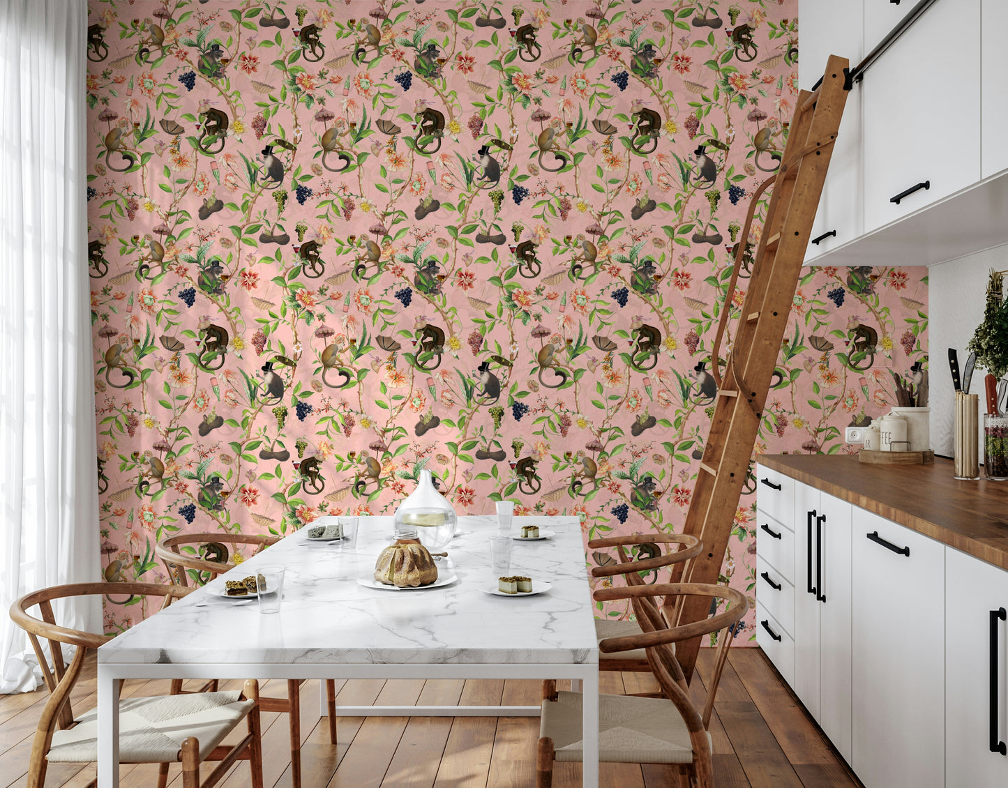 A Primate's Garden Party Wallpaper⁠