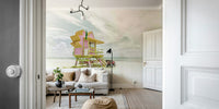MIAMI BEACH Florida mural for walls with vibrant, vintage design.

