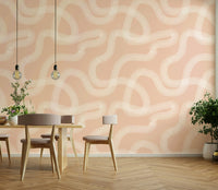 Soft flowing pattern in neutral pale wallpaper

