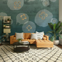 Serene jellyfish mural wallpaper with ocean-inspired design.

