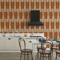 Richly designed geometric wallpaper for a contemporary look.

