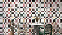 Artistic checker design ideal for cozy, minimalist interiors.

