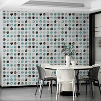 Soft Scandinavian dot wallpaper for fresh modern interiors.



