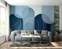 Easy-to-install serene blue mural

