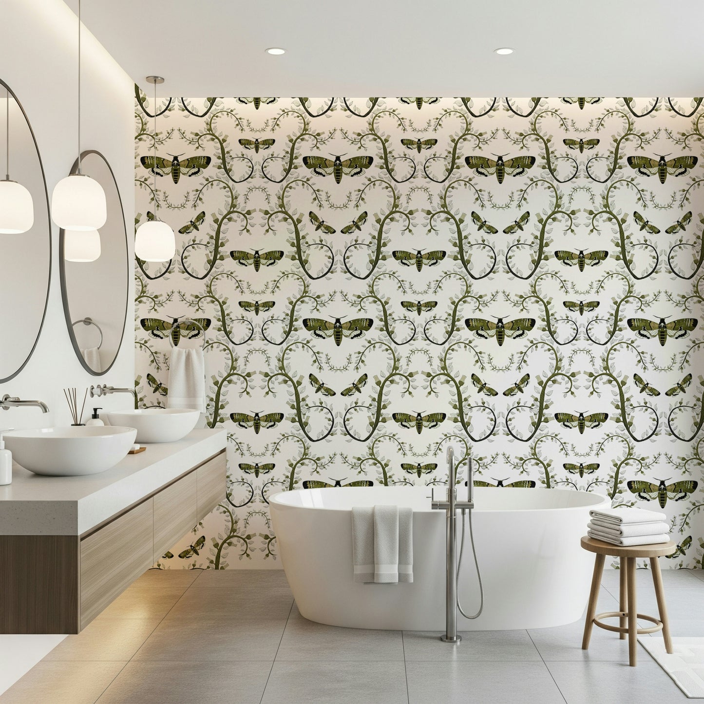 Death's-Head Hawkmoth Garden Wallpaper⁠