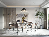 Gentle animal wall mural in neutral colors

