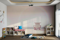 Soft pastel hues in the Pastel Beach Dream wall mural.

