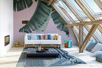 Cheerful Blush & Banana wallpaper in modern setting

