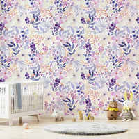 Artistic bloom mural with soft, flowing petals

