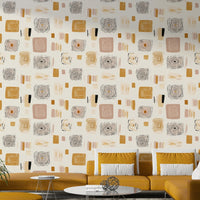 Modern geometric pattern wallpaper perfect for contemporary rooms.

