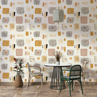 Elegant and simple geometric pattern wall mural for modern homes.

