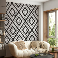 Monochromatic Mosaic wall mural with tiled pattern

