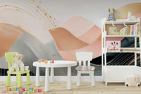 Boho Waveforms Wall Mural for kids’ room décor

