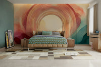 Whimsical Rainbow Dream Portal mural adding color and magic to walls.


