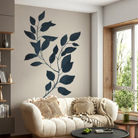 Elegant wall mural featuring striking botanical silhouettes.

