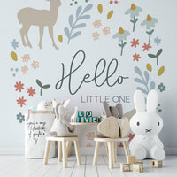 Cute woodland mural for a peaceful, charming room.

