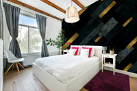 Dark night sky with shooting stars wall mural for bedrooms

