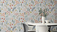 Bellbird Springtime Floral Wallpaper with vibrant blooms.


