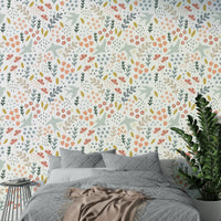 Vibrant spring floral wallpaper for a fresh, welcoming space.

