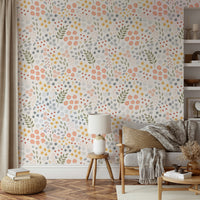 Soft Floral Dreams wallpaper creating a calm environment.

