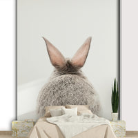 Whimsical bunny tail mural for a playful, peaceful room setting.


