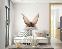 Light and serene bunny tail mural adding charm to your space.

