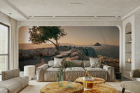 Tranquil solitary tree scene wall mural for a peaceful room vibe.

