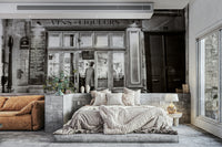 Paris bar mural wallpaper perfect for adding French charm.

