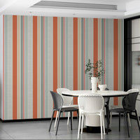 Fun summer stripes wallpaper in pastel shades

