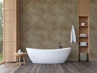 Distressed suede-look wallpaper in chamois color

