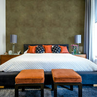 Rustic olive suede wallpaper for interiors

