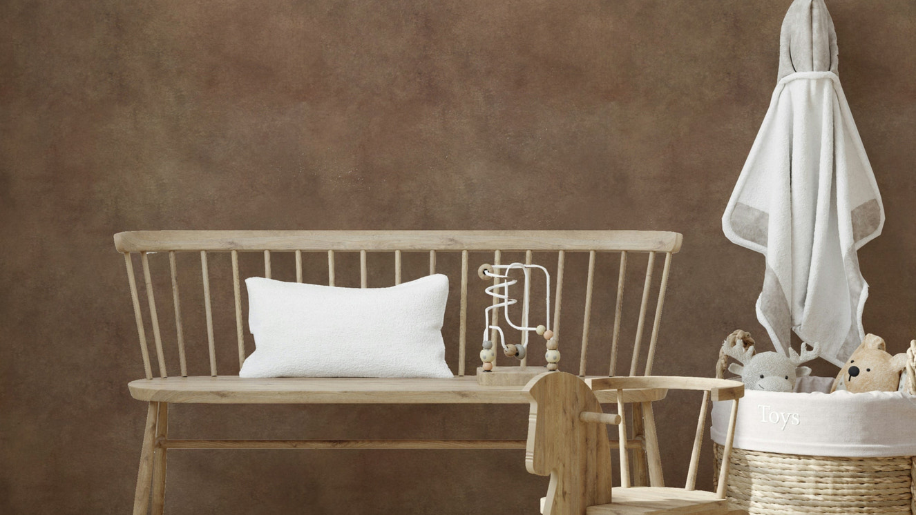 Rustic sable suede wallpaper for cozy rooms

