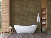 Tobacco brown suede mural with leather texture

