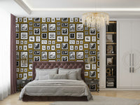 Enchanted creature wallpaper in mustard yellow

